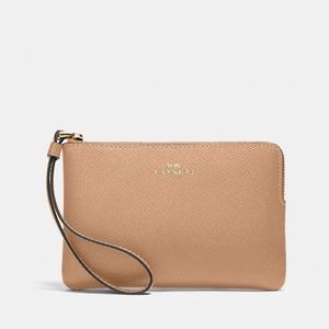 Coach tan brown Wristlet Wallet